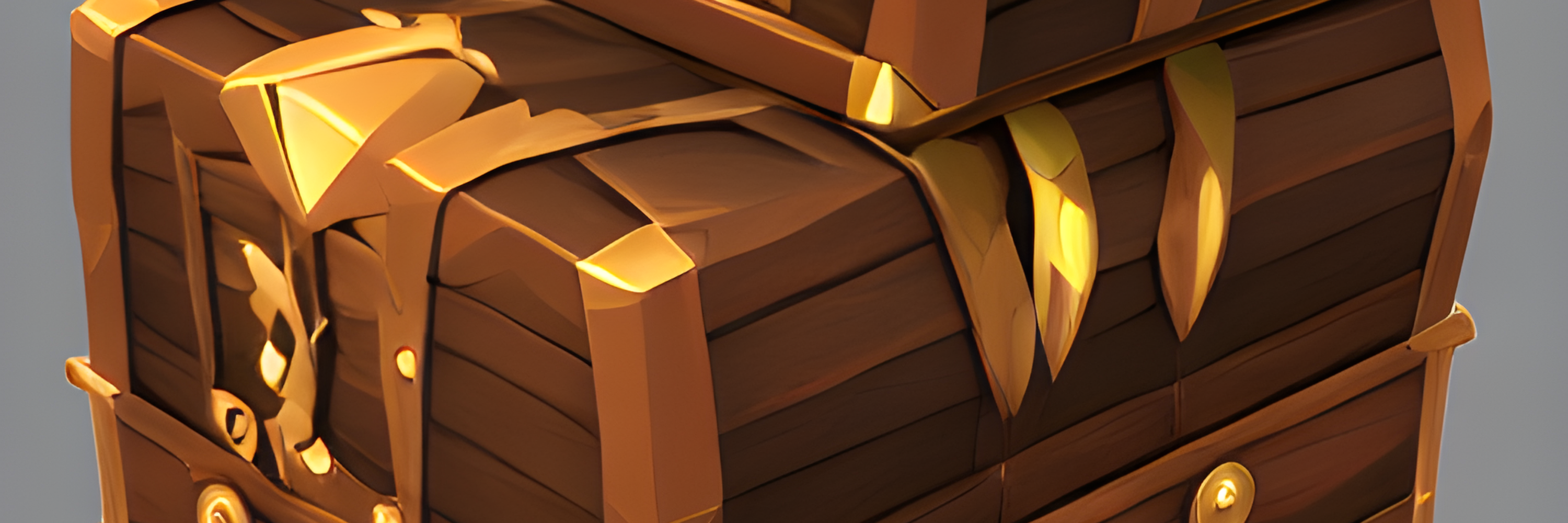 8x - low poly art of a locked treasure chest